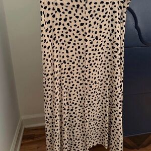 Lulu's Black and Cream Maxi Skirt